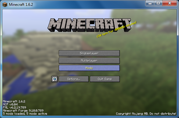 Minecraft Forge installed